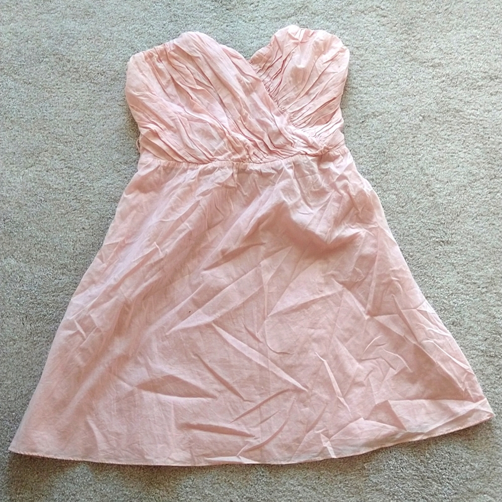 Express size 10 baby pink dress strappless